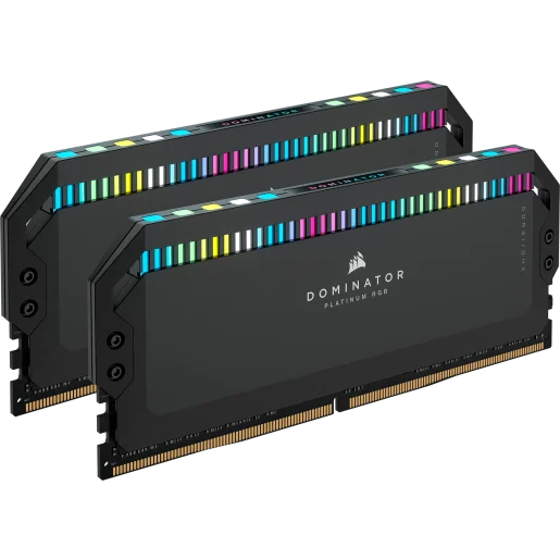 CORSAIR DOMINATOR® PLATINUM RGB 64GB (2x32GB) DDR5 DRAM 6800MT/s CL40 Intel XMP Memory Kit - Black