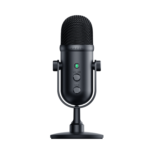 Razer Seiren V2 Pro - Professional-grade USB Microphone for Streamers - 30 mm Dynamic Microphone - High Pass Filter - Analog Gain Limiter