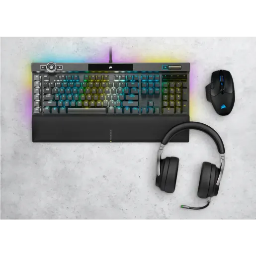 CORSAIR VIRTUOSO Headset + DARK CORE PRO Mouse + K100 Keyboard Bundle