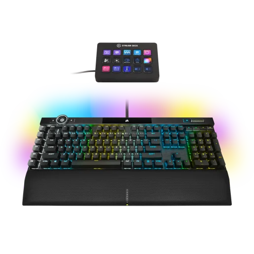 CORSAIR K100 RGB Keyboard + Stream Deck MK.2