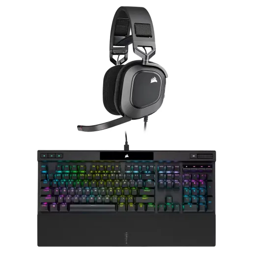 CORSAIR HS80 WIRED HEADSET + K70 PRO OPX KEYBOARD