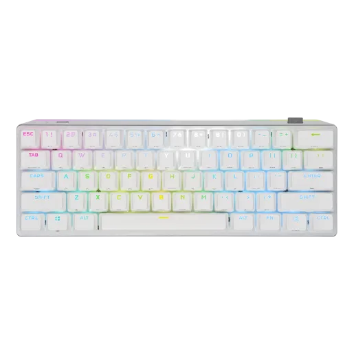 CORSAIR K70 PRO MINI WIRELESS 60% Mechanical CHERRY MX Speed Switch Keyboard with RGB Backlighting - White