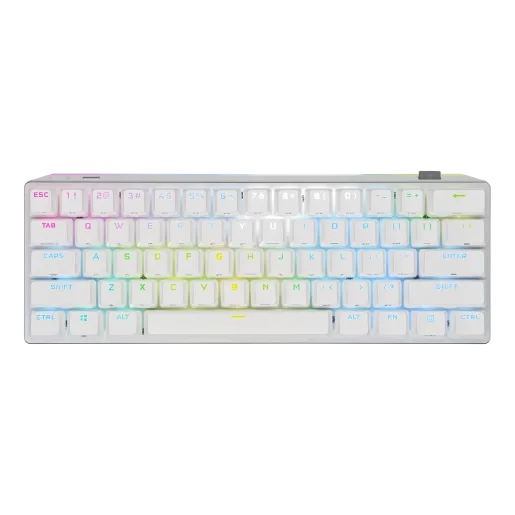 CORSAIR K70 PRO MINI WIRELESS 60% Mechanical CHERRY MX Red Switch Keyboard with RGB Backlighting - White