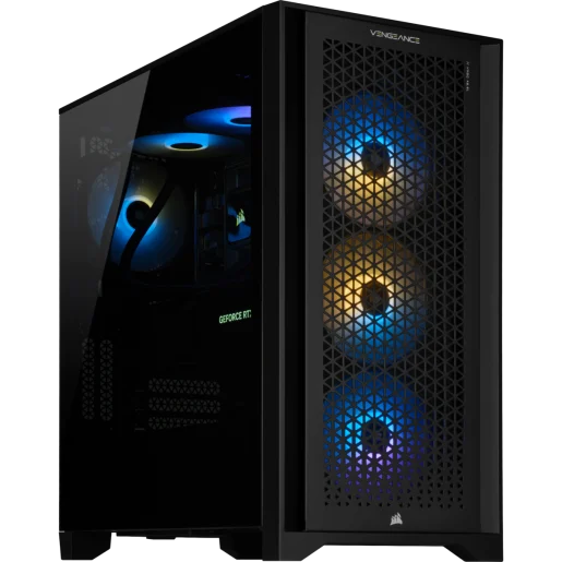 CORSAIR VENGEANCE a7300 Gaming PC: AMD Ryzen 7 7700X, NVIDIA RTX 4070 Ti, 32GB DDR5 5600 MTs Memory, 1TB NVMe SSD