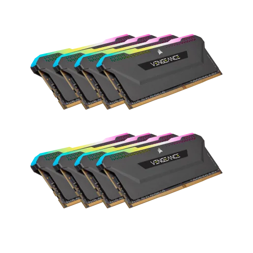 CORSAIR VENGEANCE RGB PRO SL 128GB (8 x 16GB) DDR4 DRAM 3200MHz C16 Memory Kit – Black