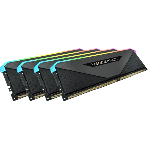 CORSAIR VENGEANCE® RGB RT 128GB (4 x 32GB) DDR4 DRAM 3600MHz C18 Memory Kit – Black
