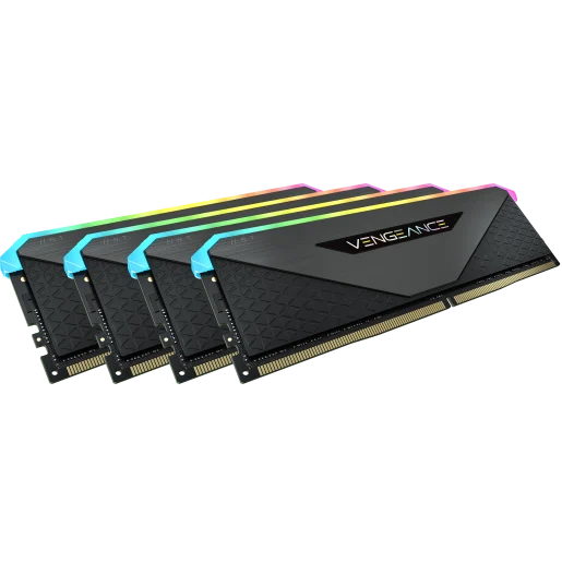 CORSAIR VENGEANCE® RGB RT 128GB (4 x 32GB) DDR4 DRAM 3200MHz C16 Memory Kit – Black