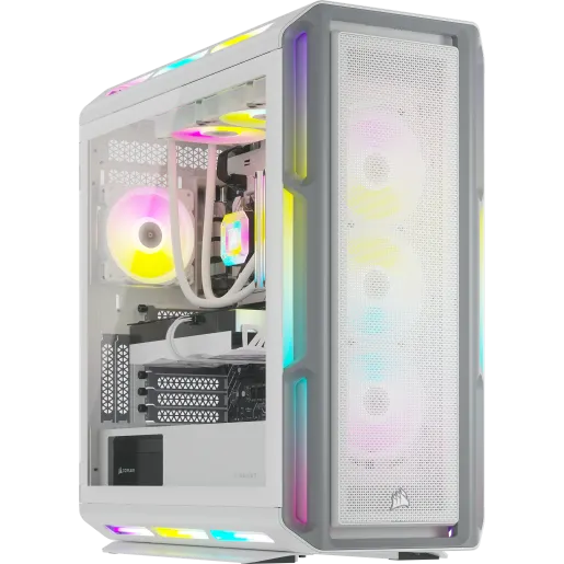 CORSAIR VENGEANCE i8200 Frost Edition Gaming PC: Intel Core i9-14900K, NVIDIA RTX 4090, 64GB DDR5 6600MT/s Memory, 4TB (2x 2TB) M.2 NVMe SSD