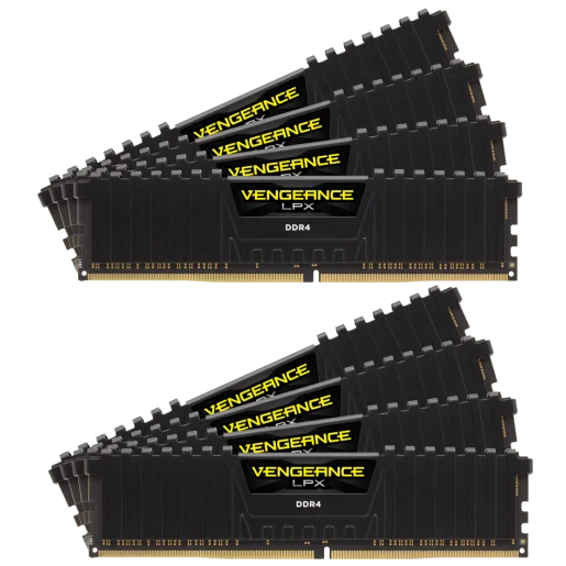 CORSAIR VENGEANCE® LPX 128GB (8 x 16GB) DDR4 DRAM 2933MHz C16 AMD Threadripper Memory Kit - Black