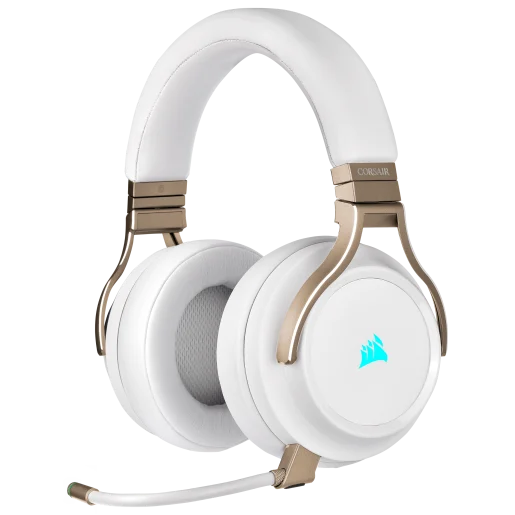 CORSAIR VIRTUOSO RGB WIRELESS High-Fidelity Gaming Headset - Pearl