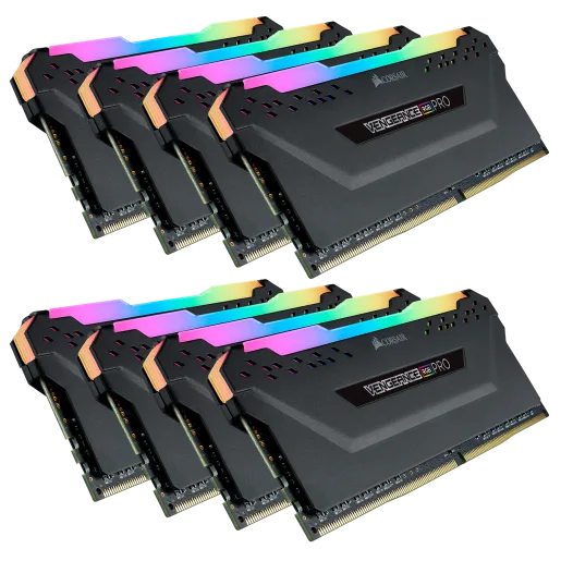 CORSAIR VENGEANCE® RGB PRO 256GB (8 x 32GB) DDR4 DRAM 3200MHz C16 Memory Kit - Black