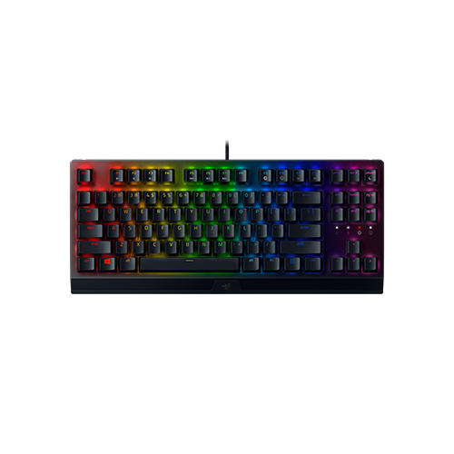 Razer BlackWidow V3 Tenkeyless Compact Mechanical Keyboard with Razer Chroma RGB - Fully Programmable Keys - Green Switch (Tactile & Clicky) - US Layout