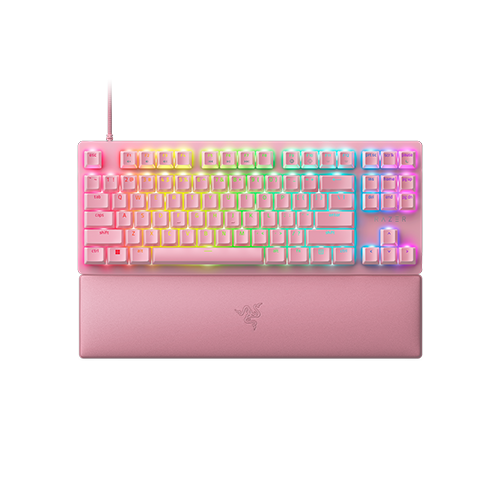 Razer Huntsman V2 Tenkeyless - Quartz Edition - Optical Gaming Keyboard (Linear Red Switch)