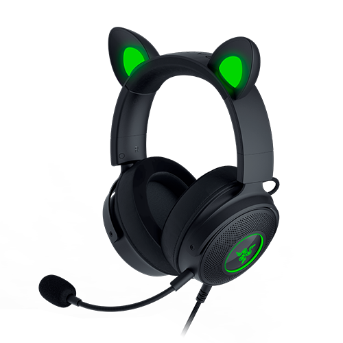 Razer Kraken Kitty Edition V2 Pro - Base Black - Wired RGB Headset with Interchangeable Ears