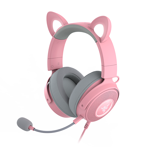Razer Kraken Kitty Edition V2 Pro - Quartz Edition - Wired RGB Headset with Interchangeable Ears