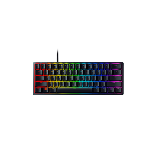 Razer Huntsman Mini 60% Gaming Keyboard - Linear Optical Switch - Doubleshot PBT Keycaps - Chroma RGB Lighting - US Layout - Black