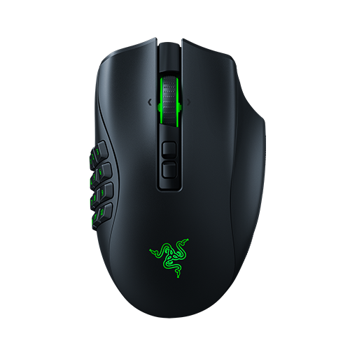 Razer Naga Pro Wireless Gaming Mouse with 3 Swappable Side Plates - 19+1 Programmable Buttons - Focus+ 20K DPI Optical Sensor - Optical Mouse Switch